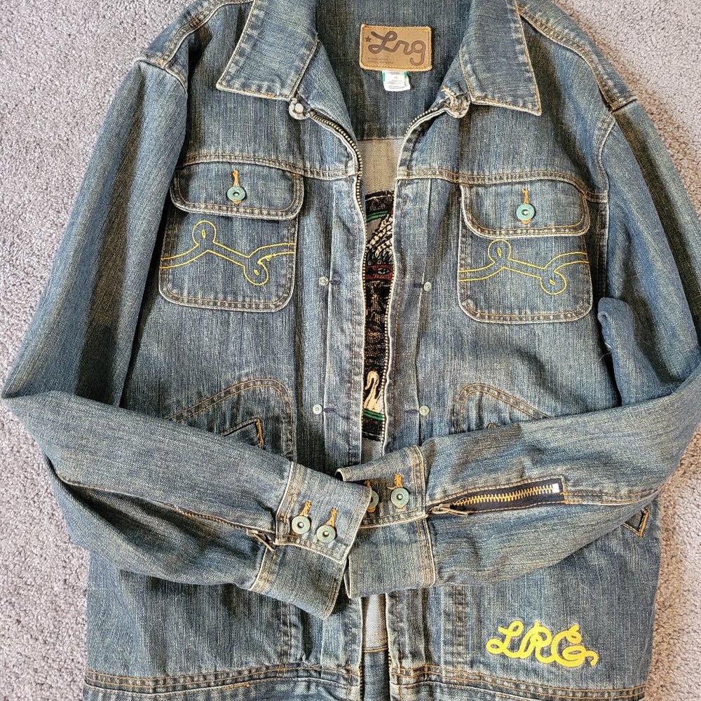 Big Chief LRG Brand Denim Jacket Circa 2006
